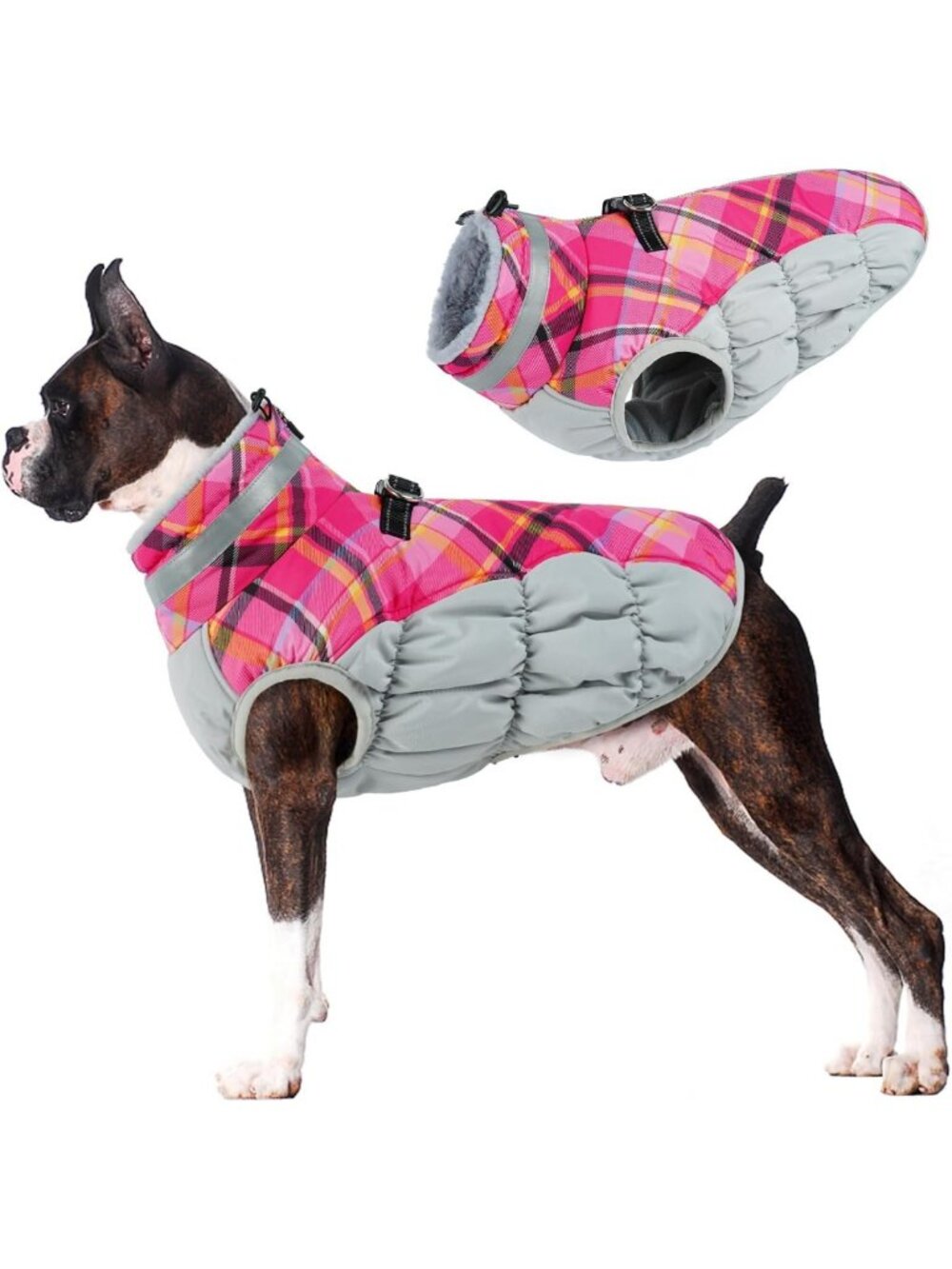 Cozy Waterproof Winter Dog Coat with Harness - Warm Jacket for Dogs